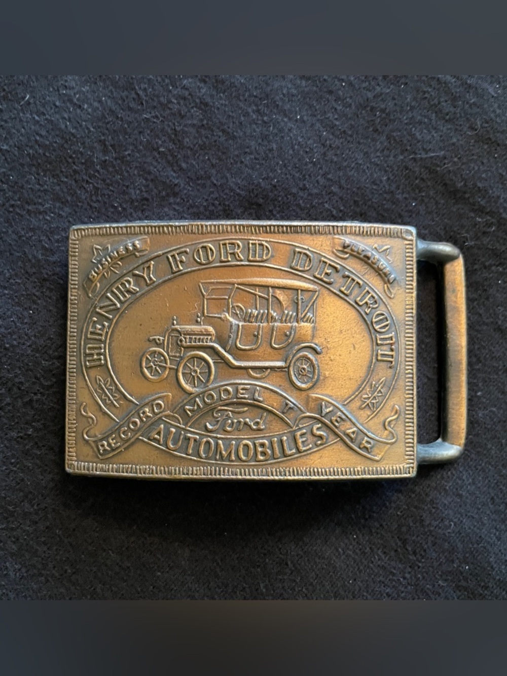 Vintage Ford Belt Buckle - Brass